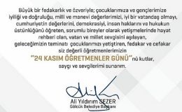 Gölcük Belediye Başkanı Ali Yıldırım Sezer’den Öğretmenlere Tebrik Kartı Sürprizi