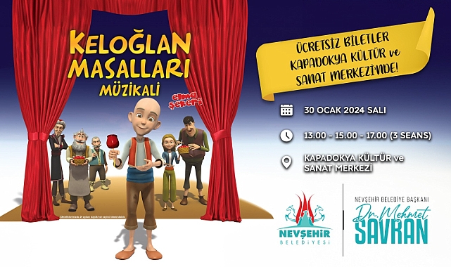 Keloğlan Masalları müzikal için biletler Kapadokya kültür ve sanat merkezinde